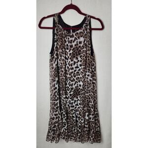 Voir Voir Dress Women 10 leopard print office party cocktail animal flowy mature